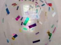 Прозрачный шар с конфетти полоской Новосибирск